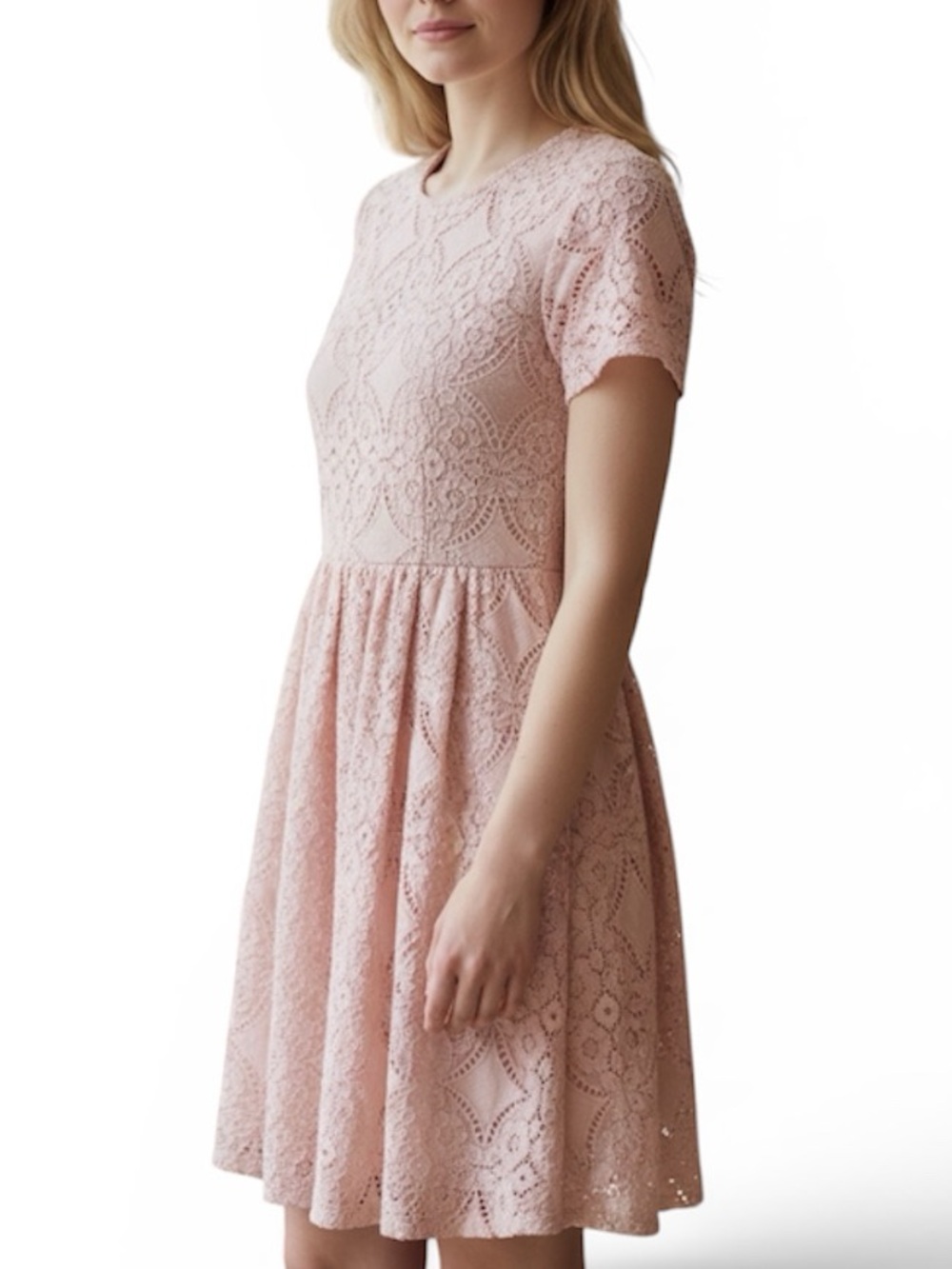 Burberry Pale Pink Lace Dress - Picture 12 of 14